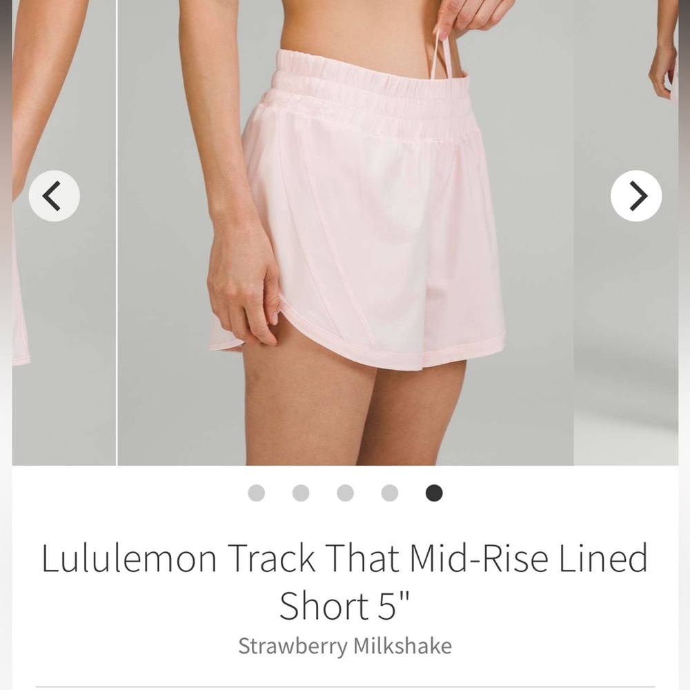 Lululemon track that shorts NWT Strawberry Milkshake!